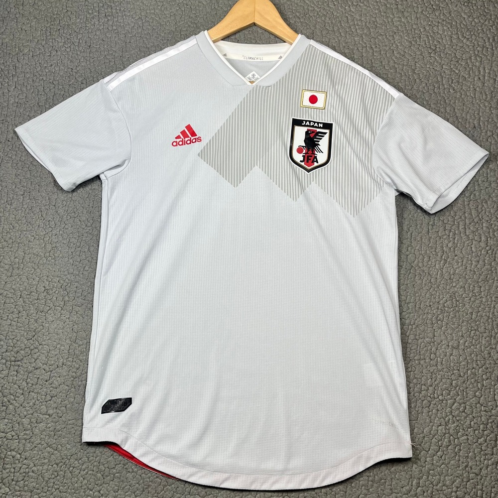 Adidas Japan National Team 2018 Authentic Away Soccer Jersey Grey Mens L